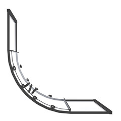 Душевой уголок Good Door Lite R-80-C-B черный 80х80х190 см четверть круга стекло прозрачное 5 мм (ЛТ00028) - фото 4