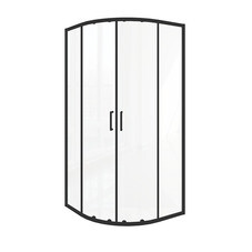 Душевой уголок Good Door Lite R-80-C-B черный 80х80х190 см четверть круга стекло прозрачное 5 мм (ЛТ00028)
