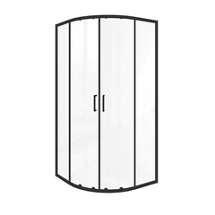 Изображение товара Душевой уголок Good Door Lite R-90-C-B черный 90х90х190 см четверть круга стекло прозрачное 5 мм (ЛТ00027)