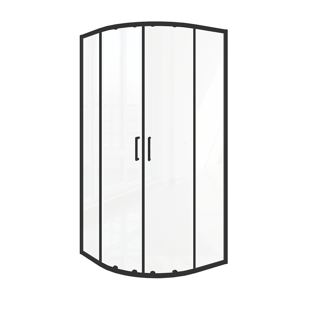 Изображение товара Душевой уголок Black Lite R-100-C-B 100x100 см стекло прозрачное 5 мм