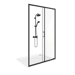 Душевая дверь Good Door Lite WTW-140-C-B стекло прозрачное 140х190 см профиль черный 5 мм раздвижная (ЛТ00019) - фото 6