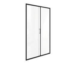 Душевая дверь Good Door Lite WTW-110-C-B стекло прозрачное 110х190 см профиль черный 5 мм раздвижная (ЛТ00022)