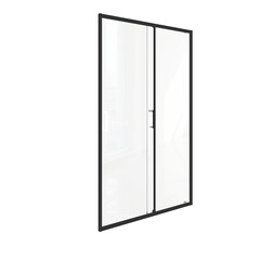 Душевая дверь Good Door Lite WTW-110-C-B стекло прозрачное 110х190 см профиль черный 5 мм раздвижная (ЛТ00022) - фото 1
