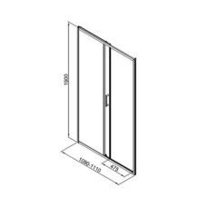 Душевая дверь Good Door Lite WTW-110-C-B стекло прозрачное 110х190 см профиль черный 5 мм раздвижная (ЛТ00022) - фото 5