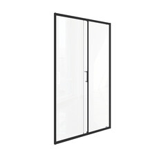 Душевая дверь раздвижная стекло прозрачное Good Door Lite WTW-120-C-B 120х190 см профиль черный (ЛТ00021)