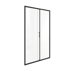 Изображение товара Душевая дверь Good Door Lite WTW-120-C-B стекло прозрачное 120х190 см профиль черный 5 мм раздвижная (ЛТ00021)