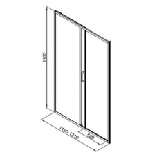 Душевая дверь Good Door Lite WTW-120-C-B стекло прозрачное 120х190 см профиль черный 5 мм раздвижная (ЛТ00021) - фото 4