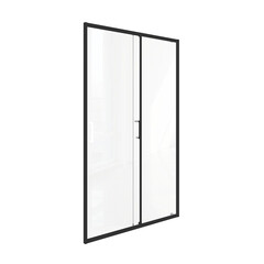 Изображение товара Душевая дверь Good Door Lite WTW-130-C-B стекло прозрачное 130х190 см профиль черный 5 мм раздвижная (ЛТ00020)