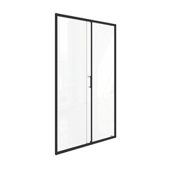 Душевая дверь Good Door Lite WTW-140-C-B стекло прозрачное 140х190 см профиль черный 5 мм раздвижная (ЛТ00019) - фото 1