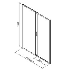Душевая дверь Good Door Lite WTW-140-C-B стекло прозрачное 140х190 см профиль черный 5 мм раздвижная (ЛТ00019) - фото 4