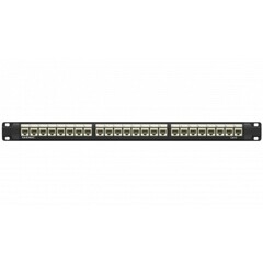 Изображение товара Патч-панель неэкранированная DKC 1U 19 дюйм RJ45 CAT6 24 модуля (RN6PPU24)