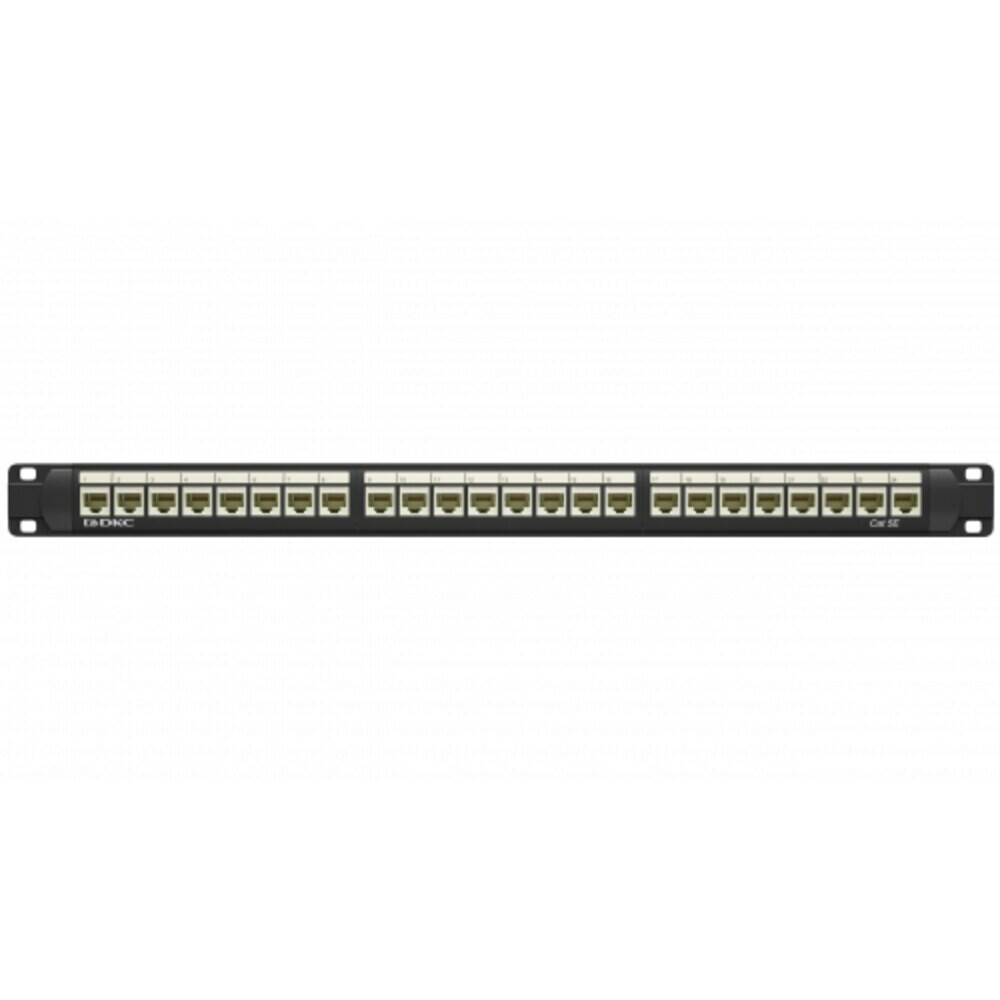 Изображение товара Патч-панель неэкранированная DKC 1U 19 дюйм RJ45 CAT5е 24 модуля