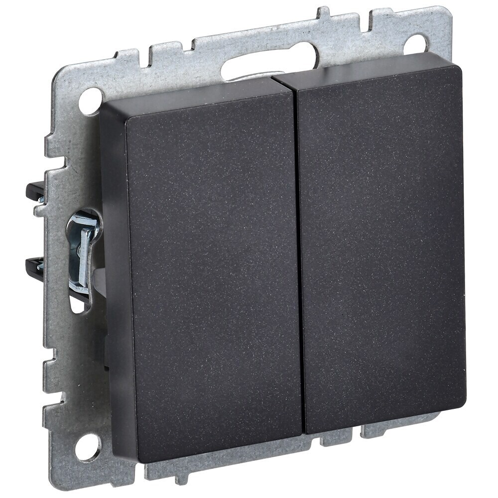 

Выключатель IEK Brite ВС10-2-0-БрЧ двухклавишный встраиваемый черный (BR-V20-0-10-K02)