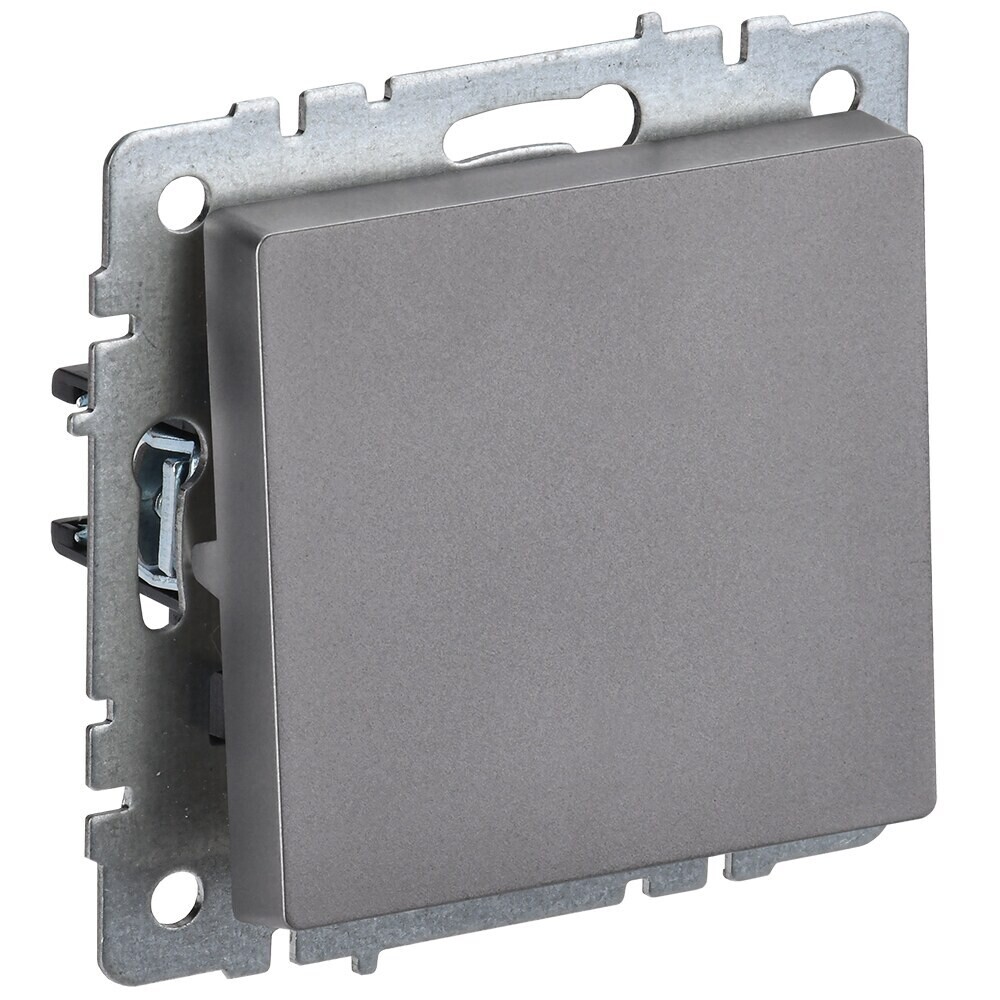 

Выключатель IEK Brite ВС10-1-0-БрС одноклавишный встраиваемый сталь (BR-V10-0-10-K46)