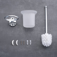 Ершик для унитаза РМС подвесной стекло/металл белый/хром (A7020) - фото 4