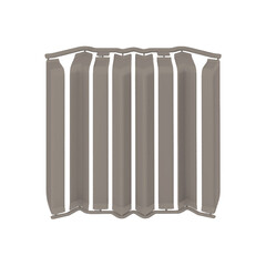 Изображение товара Накладка для прямоугольного плинтуса Идеал Дюра 80 мм платиново-серая (8 шт.)