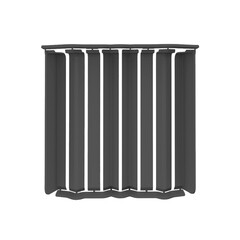 Накладка для прямоугольного плинтуса Идеал Дюра 80 мм графит (8 шт.) - фото 2