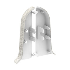 Заглушка торцевая Идеал Классик 55 мм дуб айсберг левая-правая S-профиль (2 шт.) - фото 2