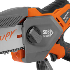 Пила цепная аккумуляторная Daewoo 21 В 8" шаг 1/4" паз 1,1 мм 48 звеньев Li-Ion 5Ач 1 АКБ и ЗУ (DACS 821Li SET) - фото 12