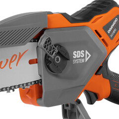 Пила цепная аккумуляторная Daewoo 21 В 8" шаг 1/4" паз 1,1 мм 48 звеньев Li-Ion 5Ач 1 АКБ и ЗУ (DACS 821Li SET) - фото 11