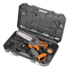 Пила цепная аккумуляторная Daewoo 21 В 8" шаг 1/4" паз 1,1 мм 48 звеньев Li-Ion 5Ач 1 АКБ и ЗУ (DACS 821Li SET) - фото 8