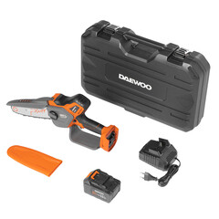 Пила цепная аккумуляторная Daewoo 21 В 8" шаг 1/4" паз 1,1 мм 48 звеньев Li-Ion 5Ач 1 АКБ и ЗУ (DACS 821Li SET) - фото 7