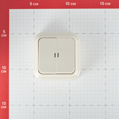 Выключатель Svet двухклавишный накладной бежевый с подсветкой (SV1001-0007) - фото 6