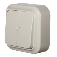 Выключатель Svet двухклавишный накладной бежевый с подсветкой (SV1001-0007) - фото 5