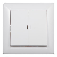 Выключатель Svet двухклавишный встраиваемый белый с подсветкой (SV1001-0010) - фото 1