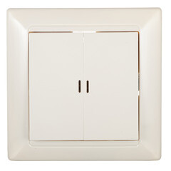Изображение товара Выключатель Svet двухклавишный встраиваемый бежевый с подсветкой (SV1001-0011)