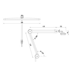 Лампа настольная светодиодная бестеневая 6000К 21 Вт 117 SMD Rexant Blue Stream (31-0409) - фото 2