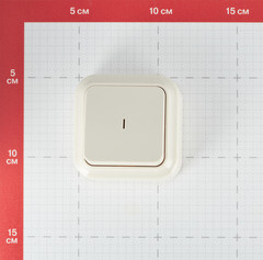 Выключатель Svet одноклавишный накладной бежевый с подсветкой (SV1001-0002) - фото 5