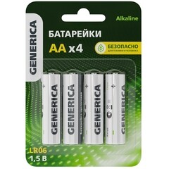 Батарейка Generica Alkaline пальчиковый LR6 1,5 В (4 шт.) (ABT-LR06-ST-L04-G/4915)