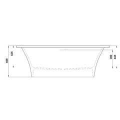 Ванна из литьевого мрамора Jacob Delafon 185х85 см со сливом клик-клак отдельностоящая без ножек (E6D364RU-00) - фото 3