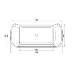 Ванна из литьевого мрамора Jacob Delafon 185х85 см со сливом клик-клак отдельностоящая без ножек (E6D364RU-00) - фото 2