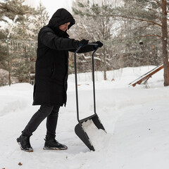 Скрепер Павловская Заря полипропилен с металлическим черенком 1100х410 мм (156110/82841539) - фото 2