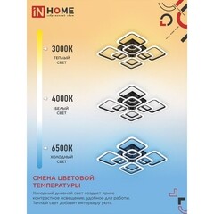 Люстра светодиодная потолочная IN HOME Elegant Aris-B 120 Вт 3000-6500К 28 кв.м (4690612035437) - фото 7