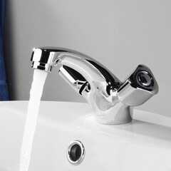 Смеситель для раковины WasserKraft Amper 2903 двухвентильный хром (2903) - фото 8