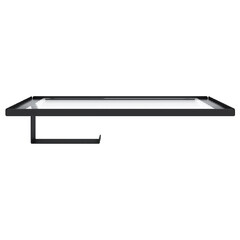 Держатель для туалетной бумаги Unit с полкой металл черный (74104565) - фото 6