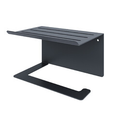 Изображение товара Держатель для туалетной бумаги Unit с полкой металл графит (74104560)