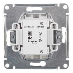 Выключатель Systeme Electric AtlasDesign одноклавишный встраиваемый белый (ATN000111) - фото 4