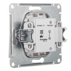 Выключатель Systeme Electric AtlasDesign одноклавишный встраиваемый белый (ATN000111) - фото 3