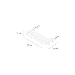 Полотенцедержатель Fixsen Kvadro 590 мм на шуруп металл хром (61315) - фото 2
