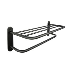 Изображение товара Полотенцедержатель Fixsen Hotel 660 мм на шуруп нержавеющая сталь черный (31015B)