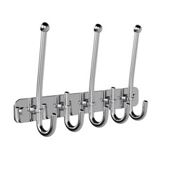 Изображение товара Вешалка для ванной Haiba HB201-5 5 крючков на шуруп нержавеющая сталь хром (540054)