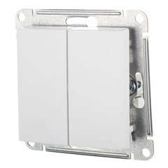 Выключатель Systeme Electric AtlasDesign двухклавишный встраиваемый белый (ATN000151) - фото 4