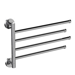 Изображение товара Полотенцедержатель Haiba HB114 360 мм четверной поворотный на шуруп металл хром (539747)