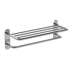 Полка для полотенец Haiba HB804 660х150 мм с дополнительной штангой на шуруп металл хром (541562)