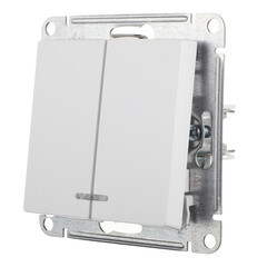 Выключатель Systeme Electric AtlasDesign двухклавишный встраиваемый белый с подсветкой (ATN000153) - фото 5