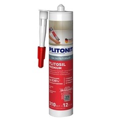 Изображение товара Герметик силиконовый затирка Plitonit PlitoSil Premium базальтовый 310 мл